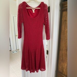 Sundance Large cute red dress/41 inches long top to bottom / 14 inches across